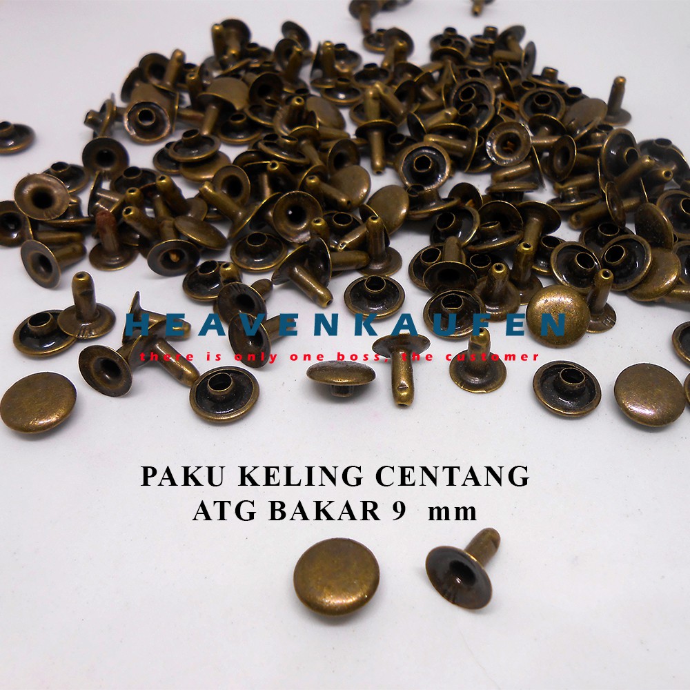 Paku Keling Rivet Centang ATG Bakar 9 mm Harga Per Pack isi 50 pasang