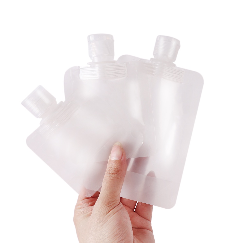 5 Pcs Tas Penyimpanan Kosmetik Lotion Portabel Model Flip top Dapat Diisi Ulang Tahan Bocor 30 / 50 / 100ml