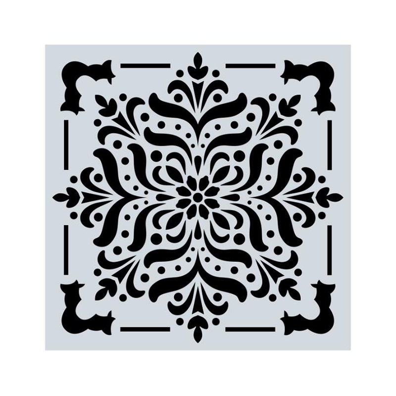 16pcs / set Lukisan Dinding / Lantai Desain Mandala