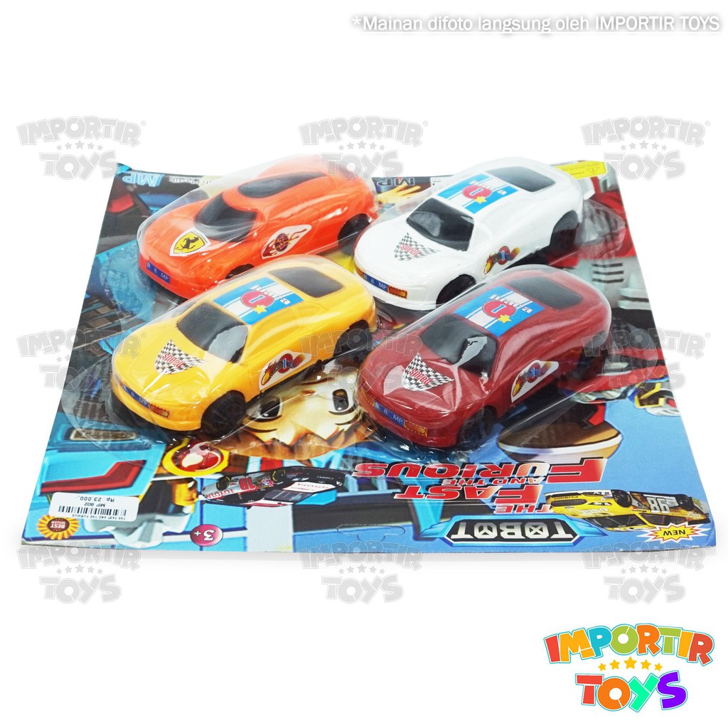 4 Pcs Mobil Anak Set Aneka Warna Fast Furious Murah Berkualitas Teruji SNI!