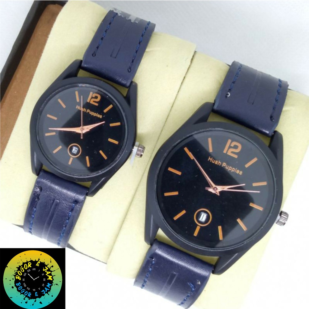 jam tangan couple HUSH PUPPIES tali kulit