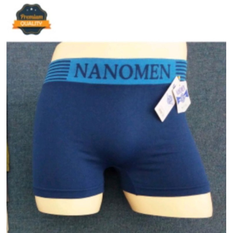 NANOMEN  Celana Dalam Boxer Pria / Bahan Rajut Seamless