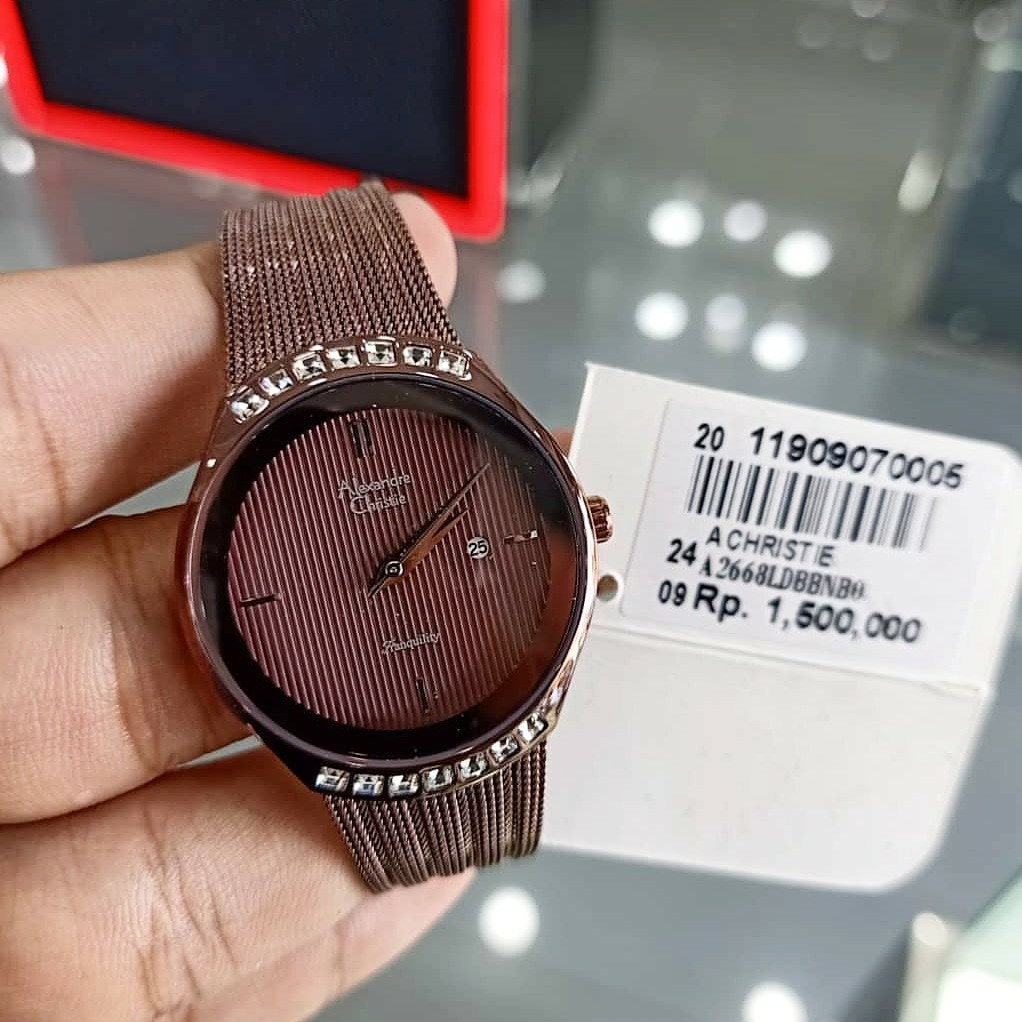 AC alexandre Christie AC 2668 wanita original stainless steel ungu