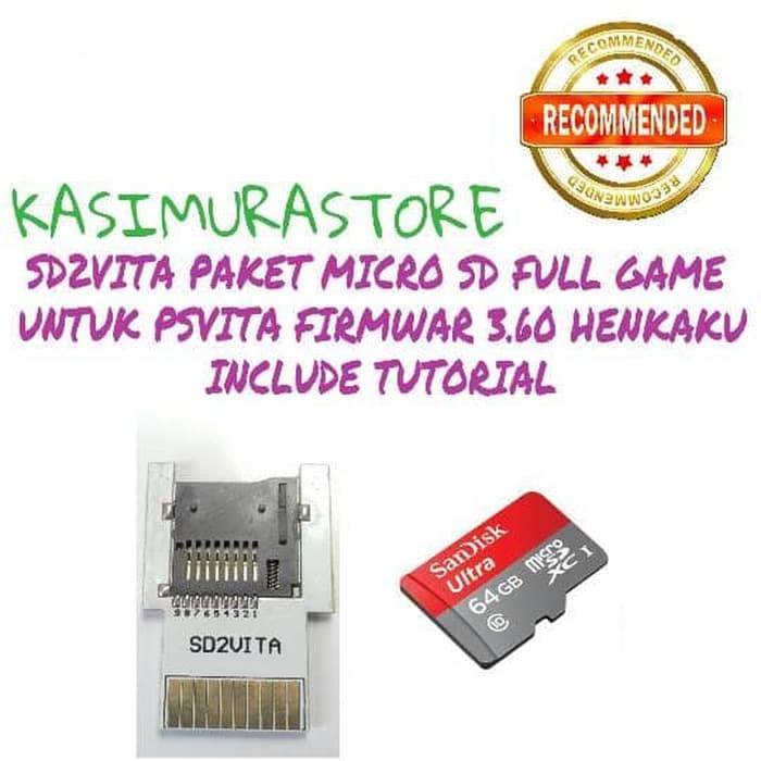 MEMORY CARD PSVITA / SD2VITA PAKET MICRO SD 64GB FULL GAME PS VITA