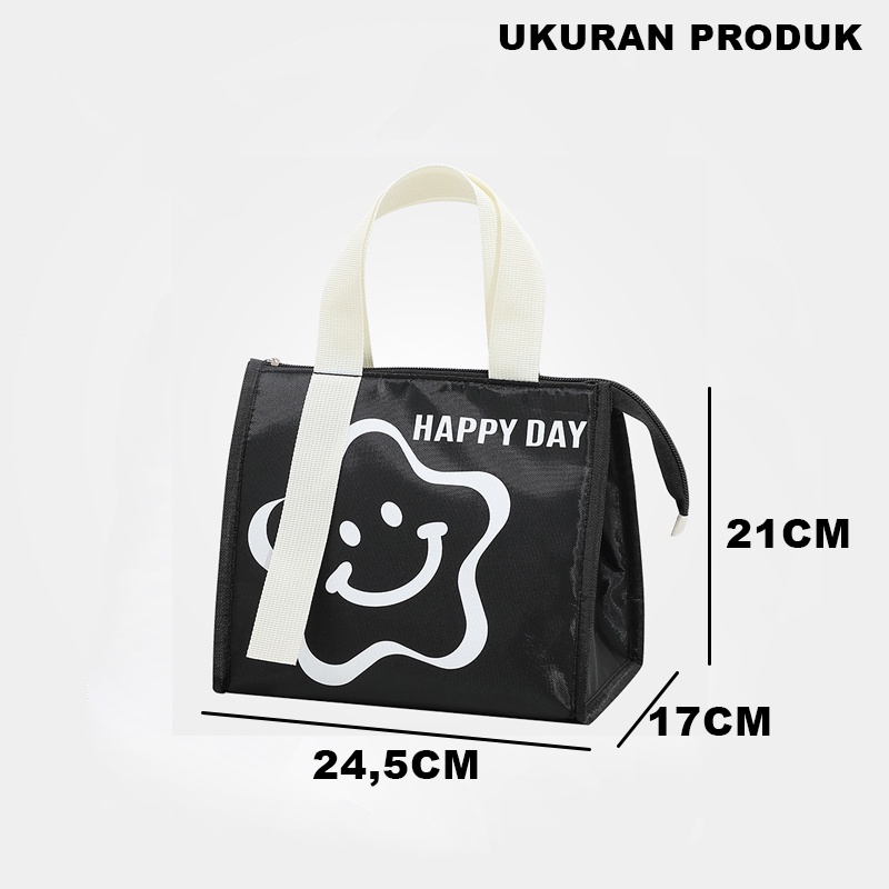 Tas Bekal Makan Motif Lucu dengan lapisan insulasi Alumunium Foil Lunch Bag - TM025