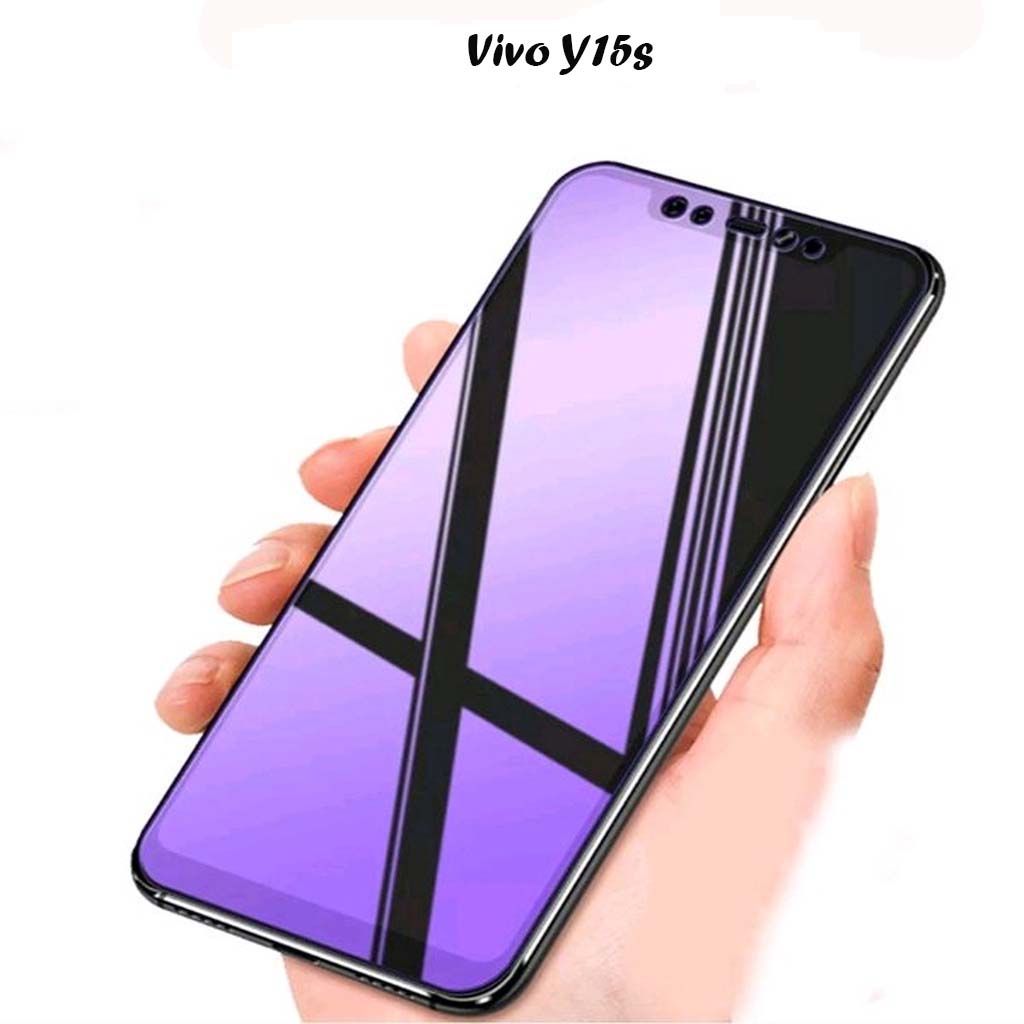 Tempered Glass Vivo Y15s Matte Blue Light Anti Gores Full Screen Full Cover Protector