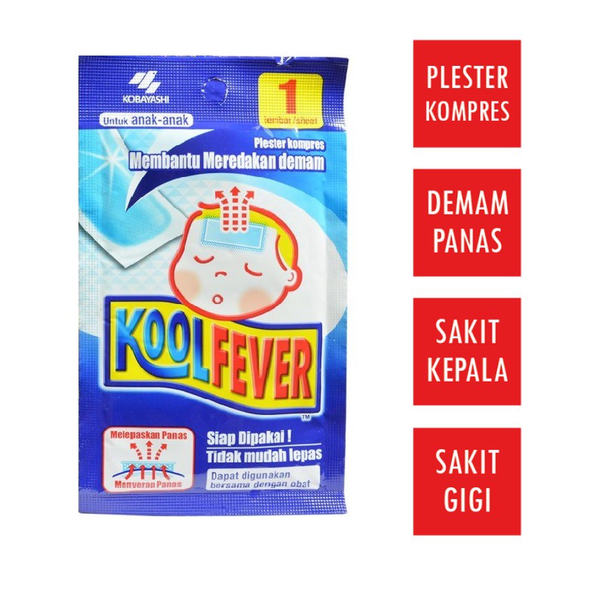 Koolfever Anak Plester Kompres Demam Anak Kobayashi Kool Fever Penurun Panas