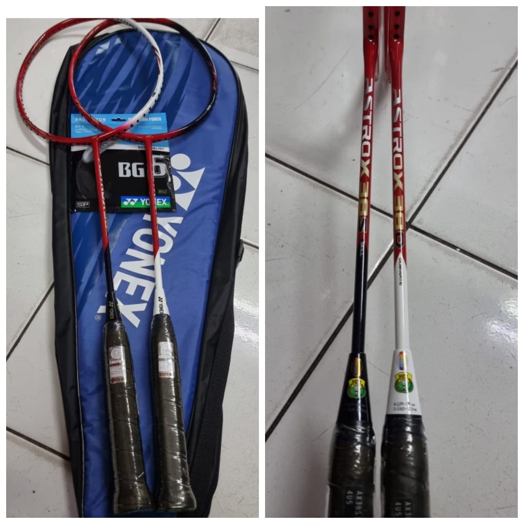 PAKET SET YONEX ASTROX 38S KEVIN 38D GIDEON RAKET BADMINTON ORIGINAL 