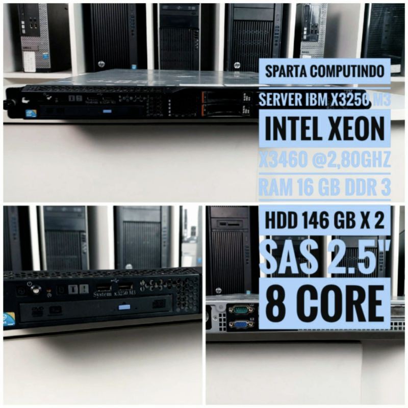 Server Murah IBM X3650 M3 Double Processor RAM 32 GB Garansi 3 bulan