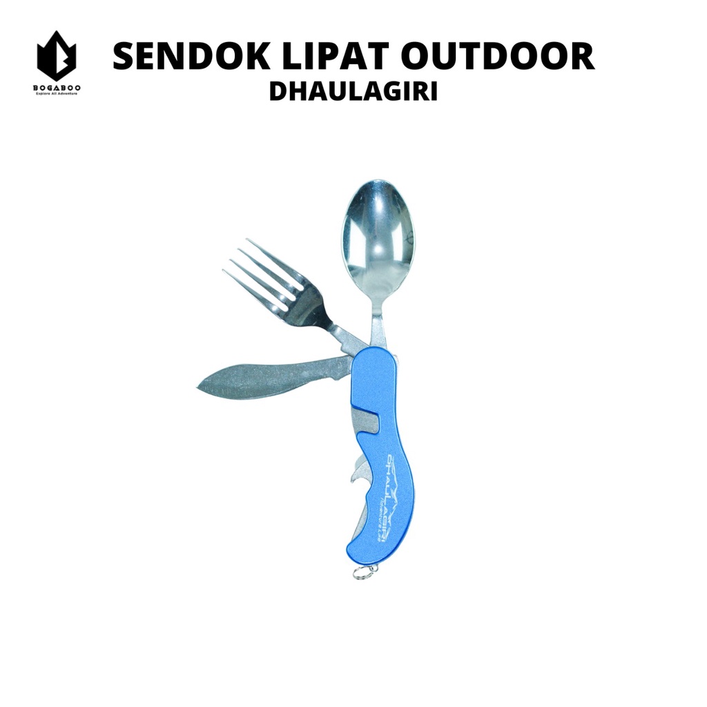 Bisa COD Sendok Lipat Dhaulagiri - Sendok Lipat 701 - Sendok 4 in 1 - multitool - folding - dh pocket spoon multitool 4 in 1