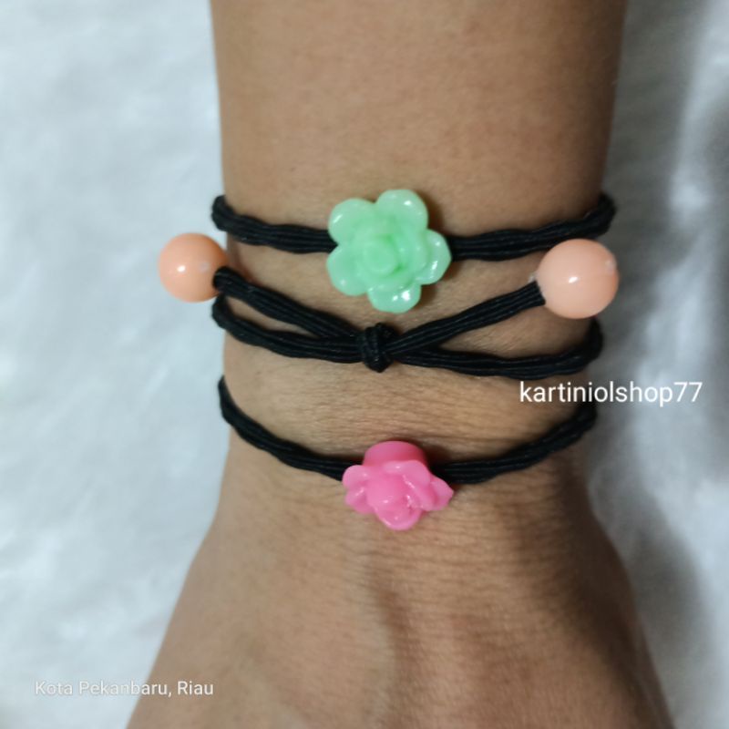 ✨ Terbaru ✨Gelang Karet Ikat Rambut Korea 2in1