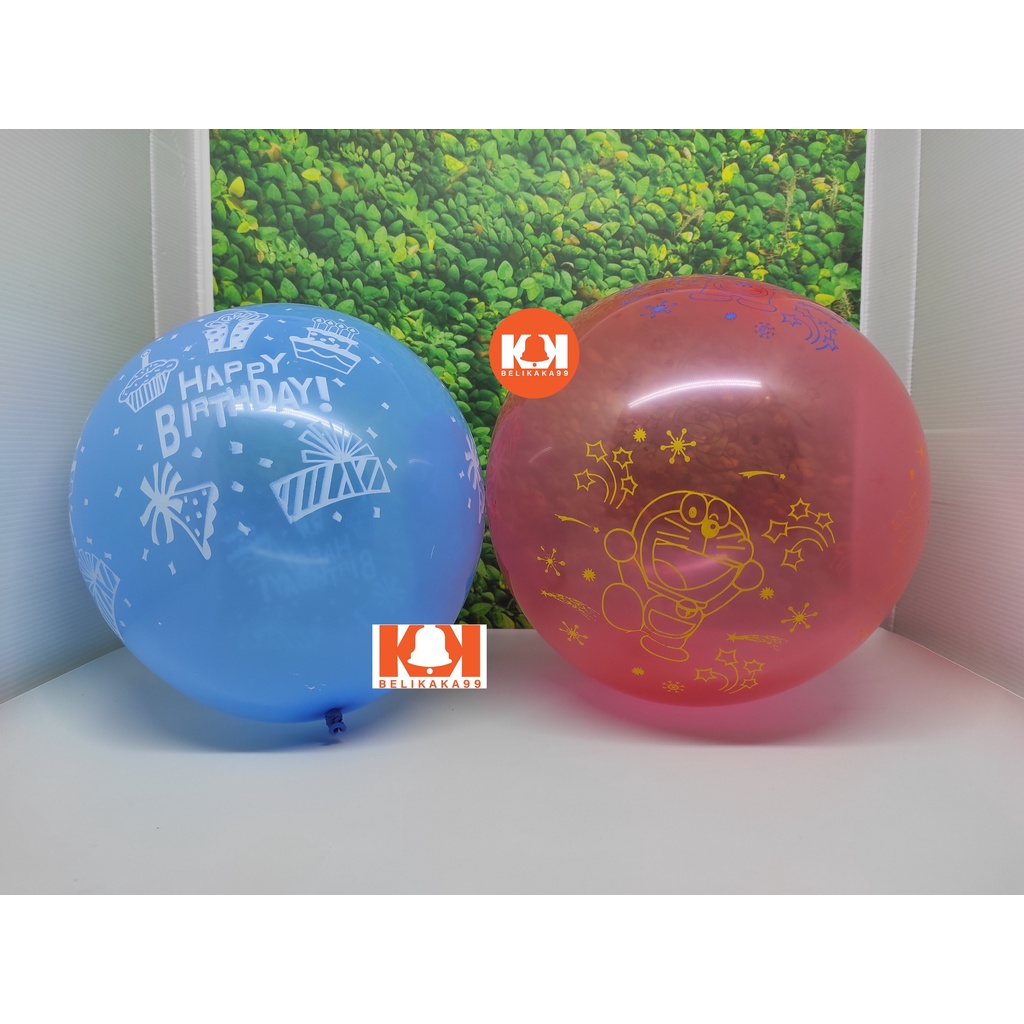 (40 PCS) BALON KARET LATEX MOTIF HAPPY BIRTHDAY / ULANG TAHUN / DORAEMON / POLKADOT LEMBAR ISI 40 PCS / BALON MOTIF / BALON ULANG TAHUN / BALON HAPPY BIRTHDAY / BALON DORAEMON / BALON POLKADOT / BALON TOTOL