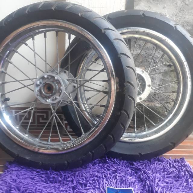 Roda ban set velg set original copotan dtracker old ring 14