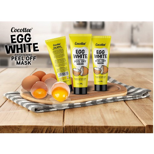 `ღ´ PHINKL `ღ´ Masker Cocote egg white Peel Off masker putih telur bahan organik tarik