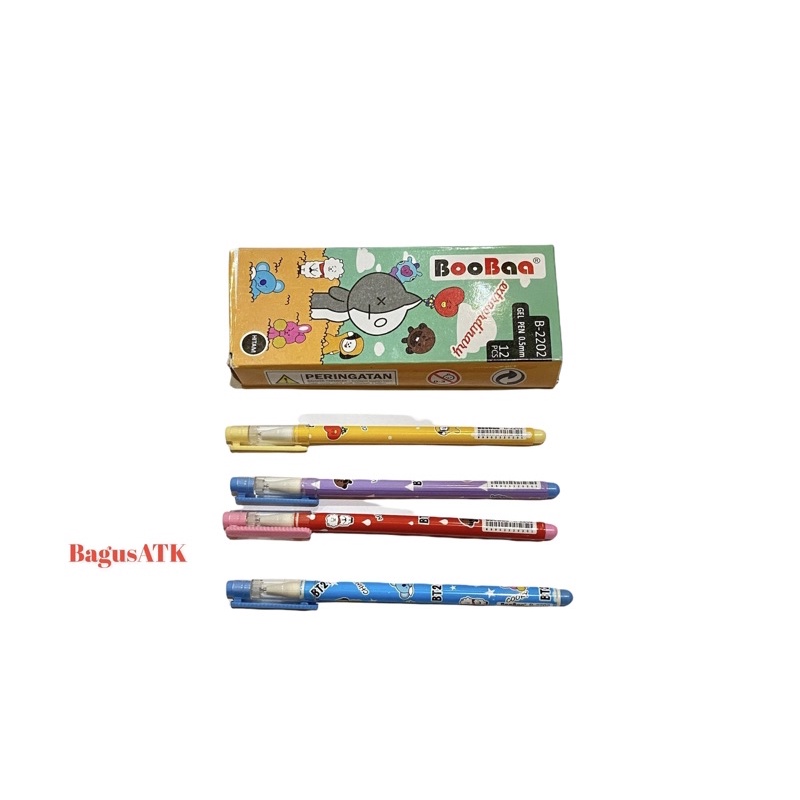 

(1 pack) Pulpen / 12pcs pulpen gel / ballpoint / Pulpen gel Boobaa