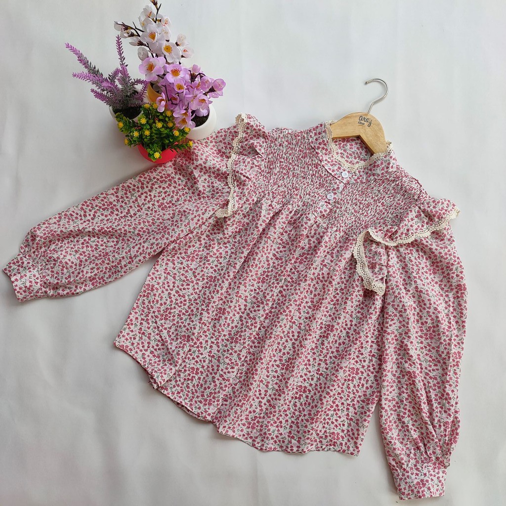 ARSY STORES | Blouse Wanita Korea Jumbo Balon Hitam Putih Korea - Nadian Blouse Korean Style-RED2