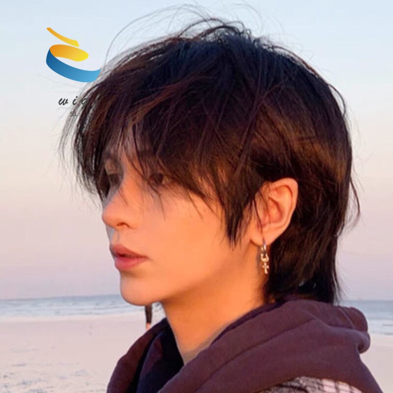 (Stok produk lengkap, pengiriman hari yang sama) Wig rambut asli berkualitas tinggiSerigala Ekor Wig