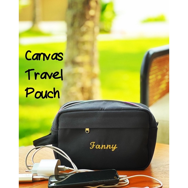 Fawn'G Handmade - Canvas Travel Pouch Personalized