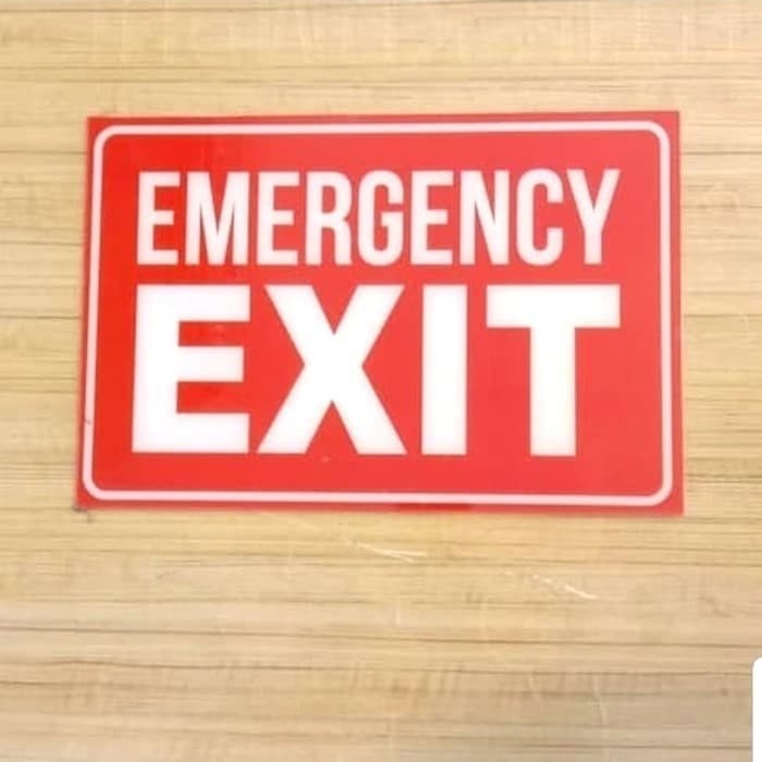 

sign stiker EMERGENCY EXIT / rambu sticker safety arah evakuasi