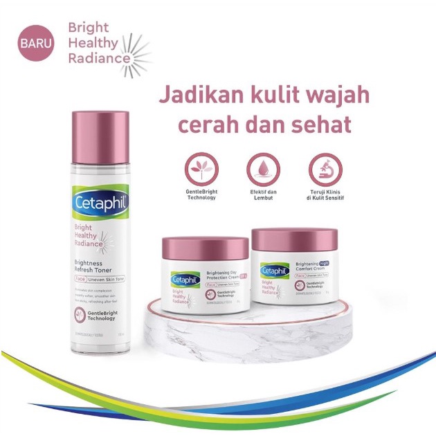 Cetaphil Bright Healthy Radiance Brightening Night Comfort Cream 50g Krim Malam &amp; Pelembap Wajah untuk Mencerahkan