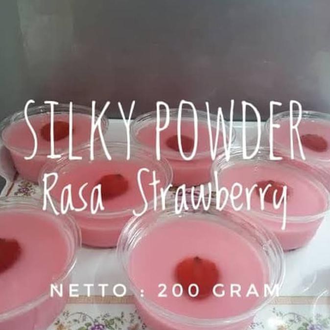 

31.87-Kue- Bubuk Silky Pudding 200 Gr / Silky Puding Rasa Strawberry -Terlengkap-Termurah-Dijamin.