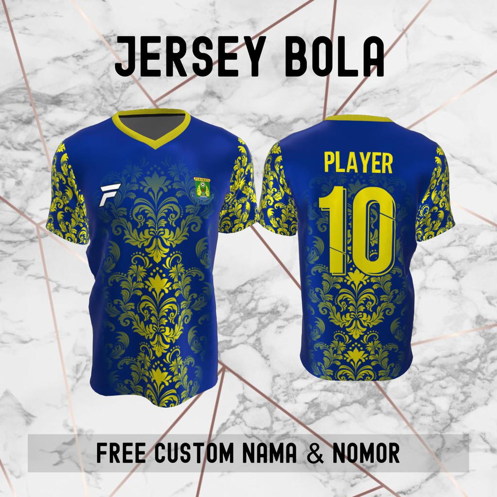 Jersey Batik Persikota Tangerang Klub Bola Baju Kaos Custom Nama dan Nomor Punggung - 1016