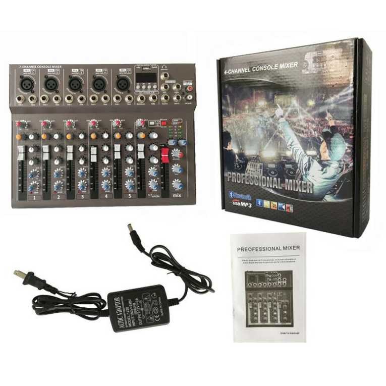 Audio Mixer Karaoke DJ 7 Channel Mixser Audeo Live Murah