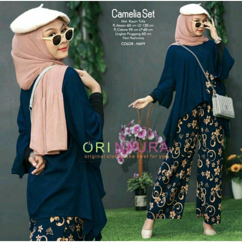 one set waka | setelan wanita waka waka camelia set | busui