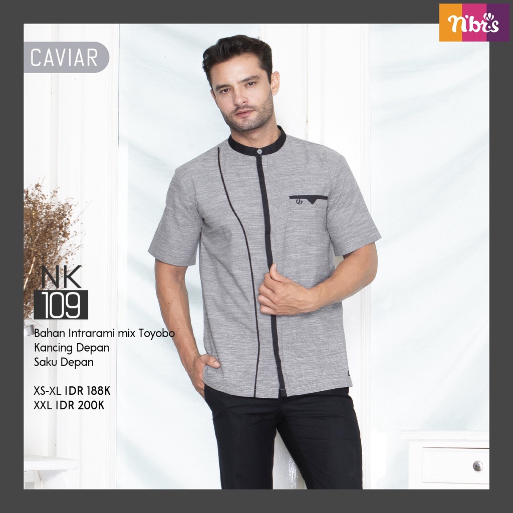 Nibras Koko NK 109 Kemeja Polos Bahan Intaramis Mix Toyobo Atasan Pria Muslim Casual