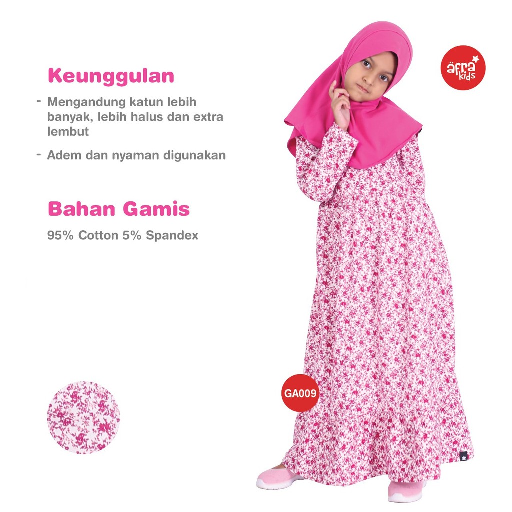 Gamis Anak Afrakids - Baju Muslim Anak Perempuan