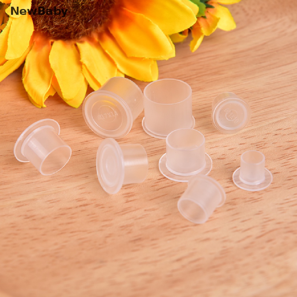 Newbaby 1000pcs Cup Holder Tinta Tato Warna Putih Transparan