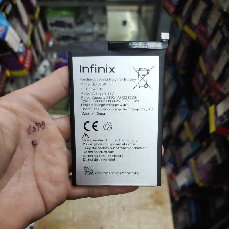 INFINIX X601 / NOTE 3 pro / BL-45bx , INFINIX HOT 9 PLAY / BL-58BX , INFINIX HOT 12 / HOT 12I / X665 / X6817 / BL-49LX baterai battery batt mantul