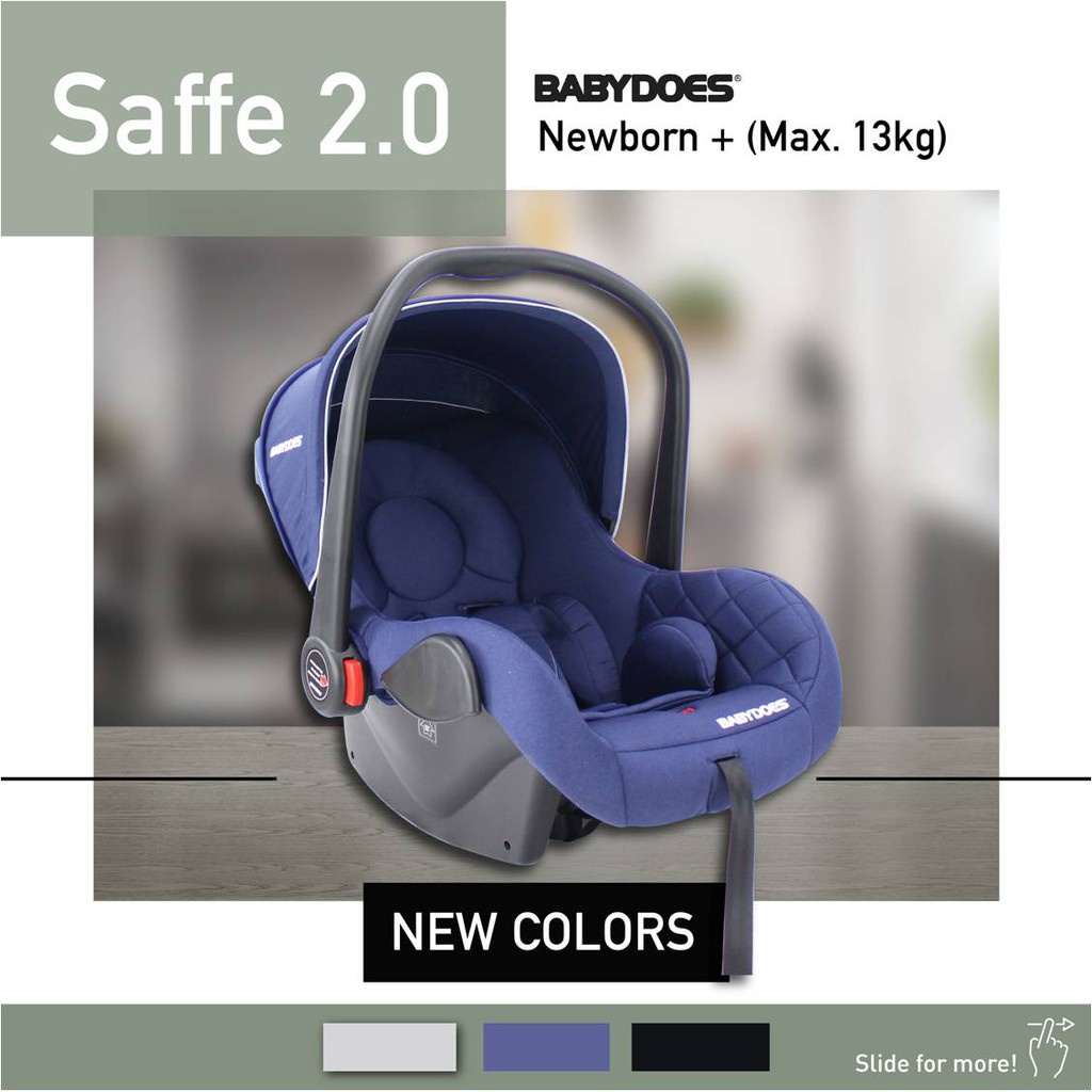 Carseat Newborn Babydoes Saffe 2.0 / Artioo Care Baby / Pliko PK-01B Puffy Infant Carrier Kursi Mobil Bayi