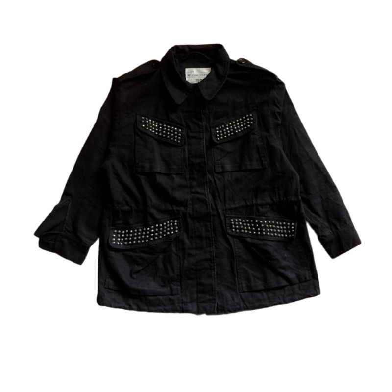 MILITARY JACKET JS. NEW YORK - JAKET - JEANS - COWOK - MURAH - KEREN - KANVAS - TEBAL - VINTAGE