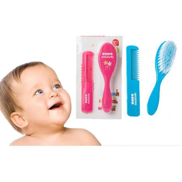 sisir bayi new born baby brush comb anak kids set boy girl