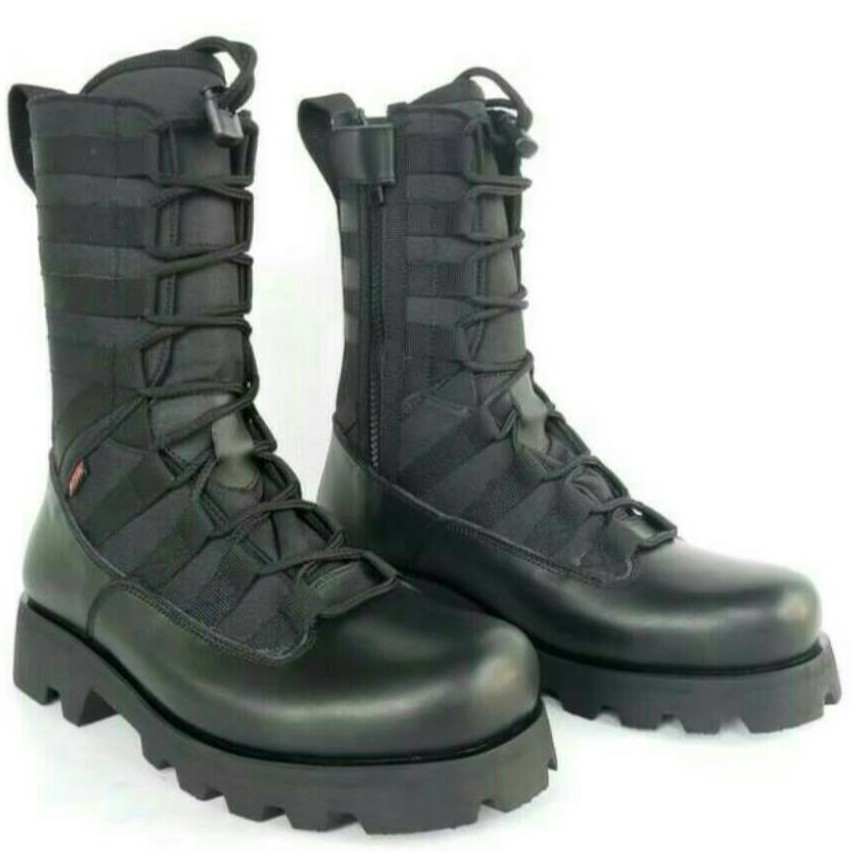 SEPATU PDL NINJA SOL RADIAL/KOMANDO/WEBA APIK KULIT ASLI SEPATU PDL DINAS TNI POLRI SECURITY