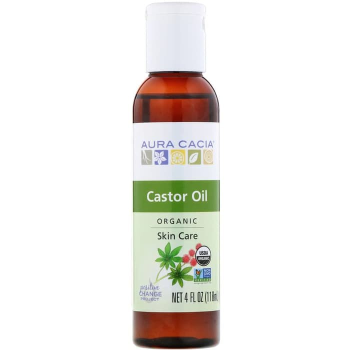 Aura Cacia Organic Skin Care Castor Oil 118 ml ORI USA