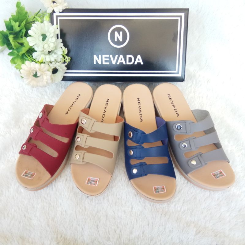 Sandal Wanita Wedges Slop NVada ST