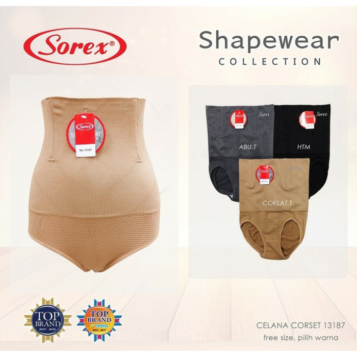 NEW - Celana Korset Pelangsing Perut Badan Terbaru Sorex 13187 13192  SHAPEWEAR CELANA KORSET PELANGSING PERUT JUMBO SOREX 13187 13192Celana Dalam Korset Pelangsing Pengecil Perut Sorex 13187 / CD Stagen Pasca Melahirkan Sorex13187