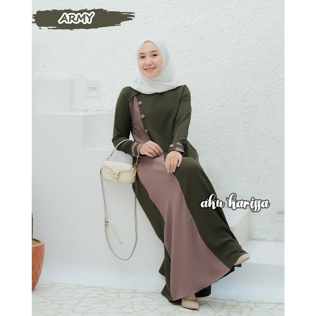 Gamis Aku Karissa Terbaru Fazila Dress Muslim Polos