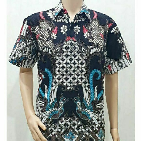 Kemeja Pria Batik Jumbo 4L-5L Lengan Pendek Atasan Baju Hem Pria Big Size Ukuran Besar PRG-Tsc