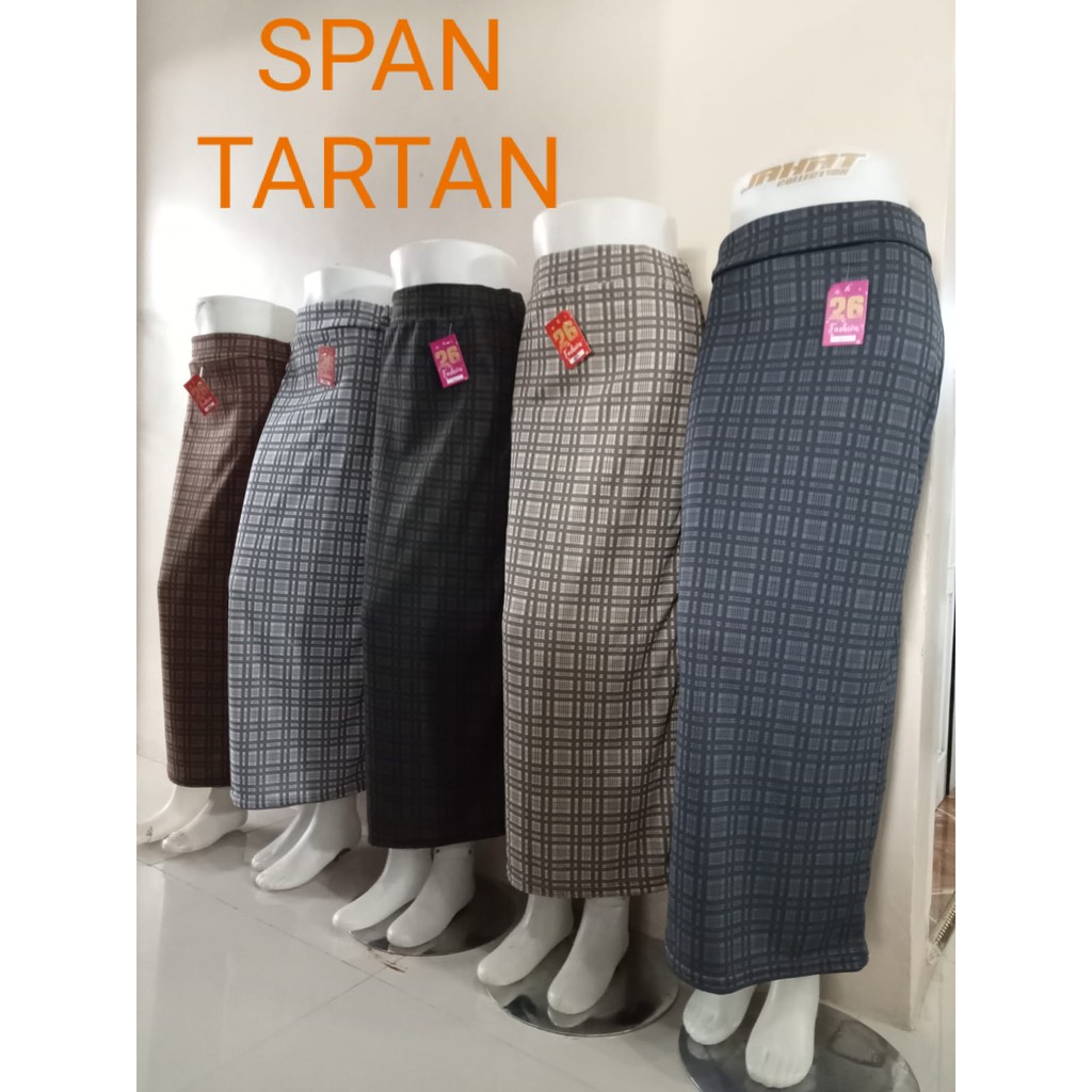 Rok span panjang /skirt korean / span tartan panjang/rok span panjang motif/Termurah
