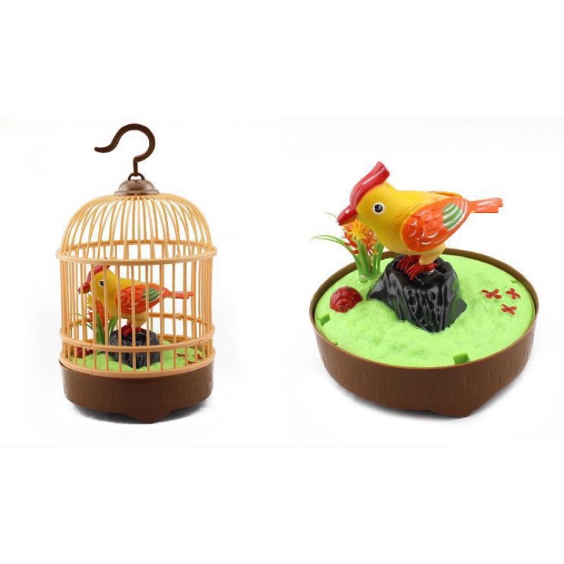 Mainan Anak Heartful Bird Toy Burung Dalam Sangkar Sensor Suara Musik Mainan Anak Best Gift