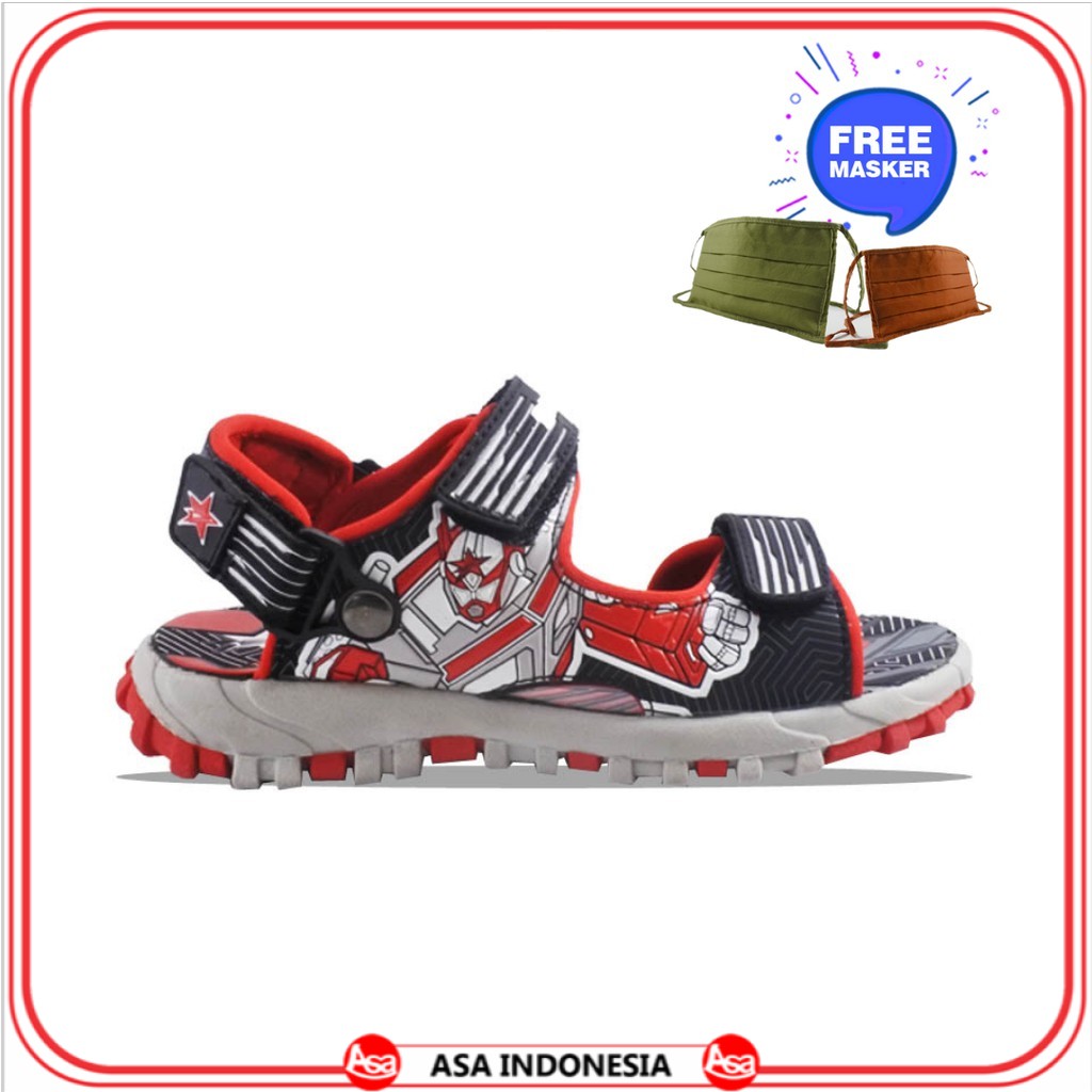 TREKKERS Sandal Anak G-Optimus  Hitam / Merah -