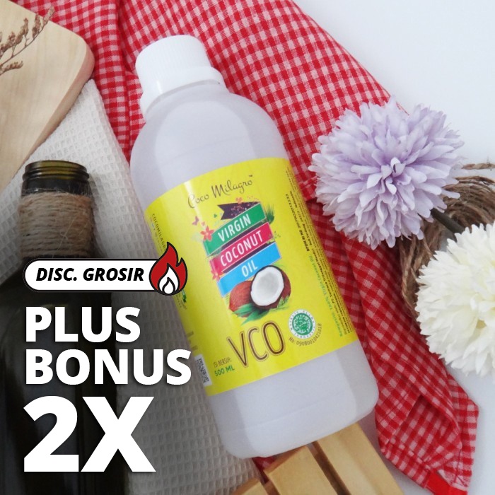 

PLUS 2X BONUS 500ml VCO COCO MILAGRO - HDPE KEMASAN SUPER EKONOMIS