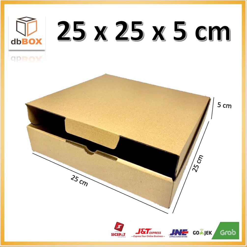 

Kardus uk 25x25x5 cm --box Die Cut dan easy usage--