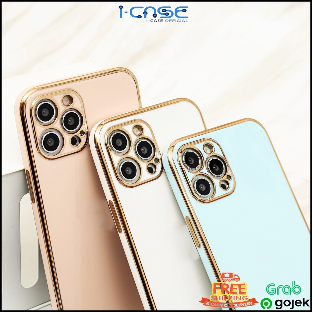 Soft Case 6d Plating Golden List Full Lens Cover (1) For iPhone 6 7 8 SE 7+ 8+ X XR XS 11 12 MINI PRO MAX