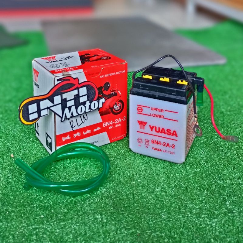 Aki WIN ASLI 100% MERK Yuasa 6V ORIGINAL Accu Motor acu Win 6N4-2A-2 6 VOLT ORI 6N4 2A 26 ACCU KECIL