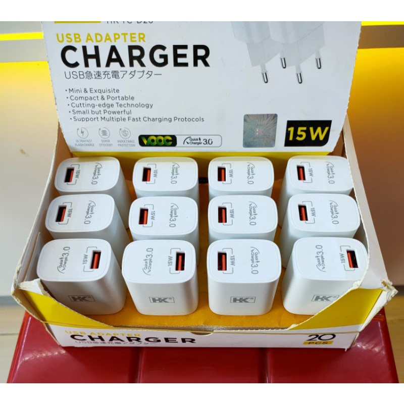 charger kepala batok HK TC-D26 original 4.0 A
