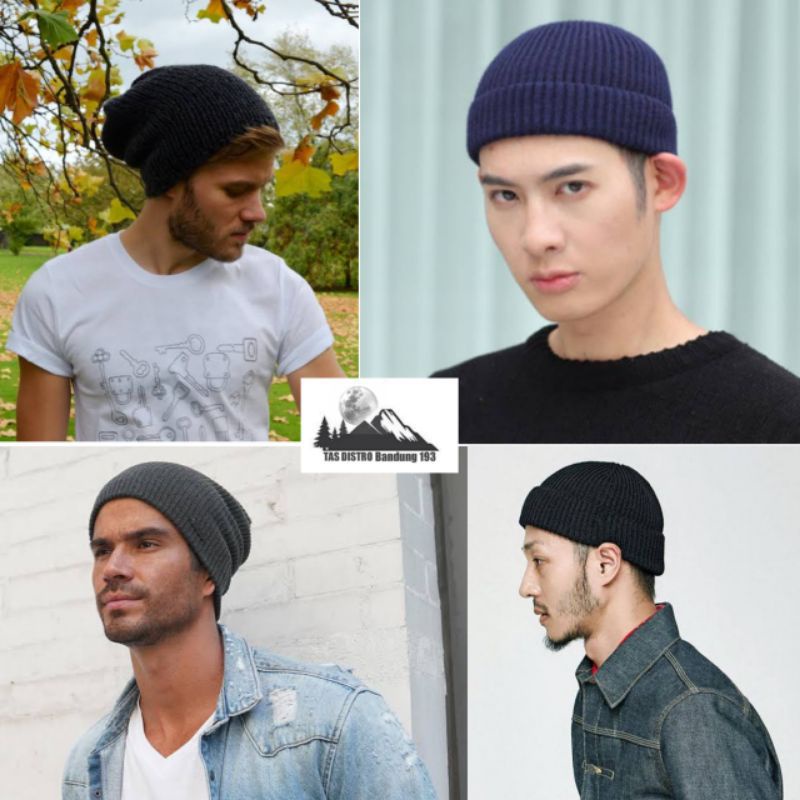 TERLARIS Topi Kupluk Rajut Beanie Hat Short Pria Wanita Dewasa Premium